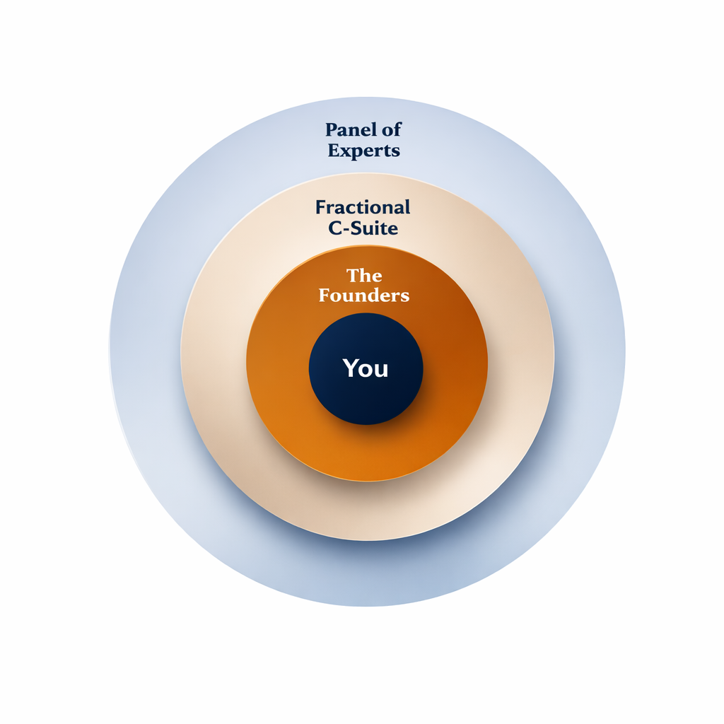 Collaborative ecosystem concentric rings diagram